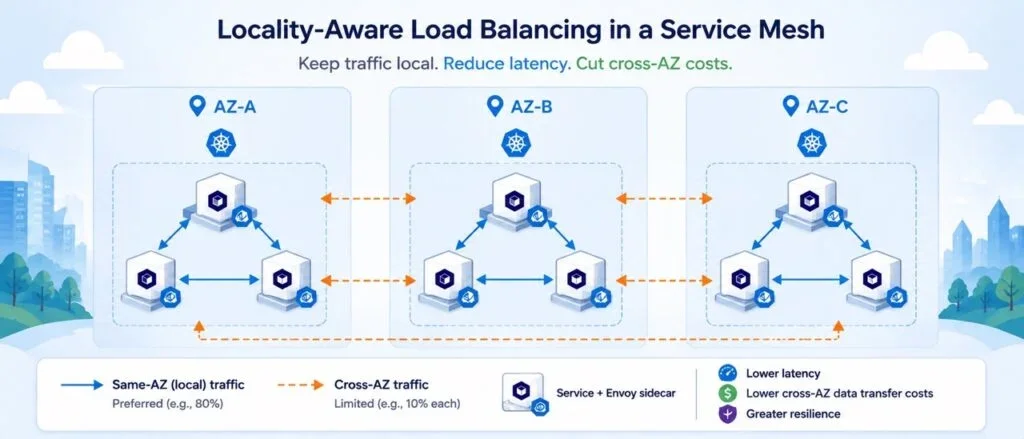 Understanding the Costs of Default Load Balancing in Service Mesh Architecture