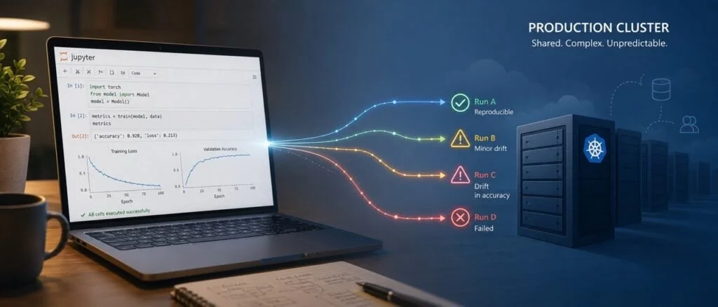 Transitioning Machine Learning Models from Notebook to Cluster: Overcoming Challenges